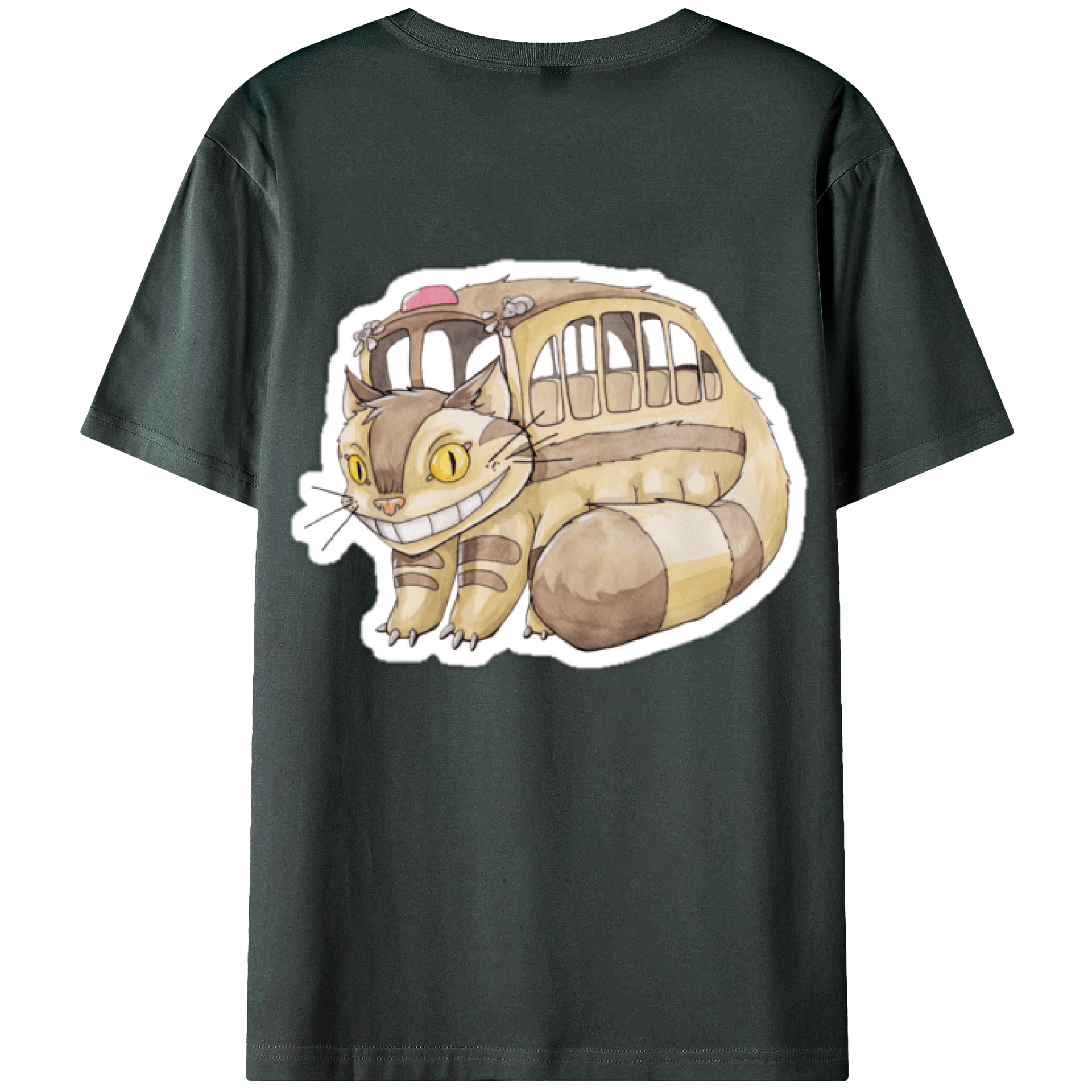（画像用） となりのトトロ 草壁メイ 草壁サツキ My Neighbor Totoro Satsuki Kusakabe Mei Kusakabe 綿100％ メンズ半袖Tシャツ（バックプリント） 通気性